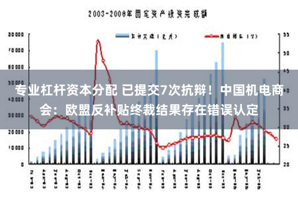 专业杠杆资本分配 已提交7次抗辩！中国机电商会：欧盟反补贴终裁结果存在错误认定