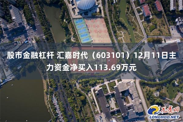 股市金融杠杆 汇嘉时代（603101）12月11日主力资金净买入113.69万元